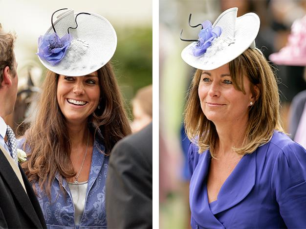 We recognise that hat! Even a style icon like the Duchess pinches things from her mum's wardrobe.