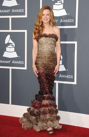 Ombre ruffles at the Grammys in 2011.