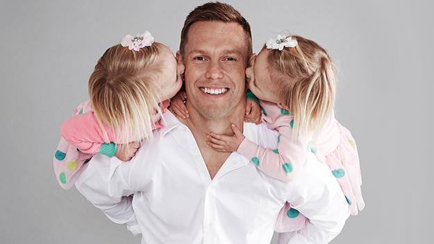 Sam Mitchell and daughters