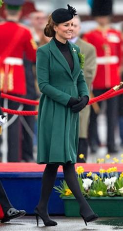 Kate at a St Patrick's Day parade in March.