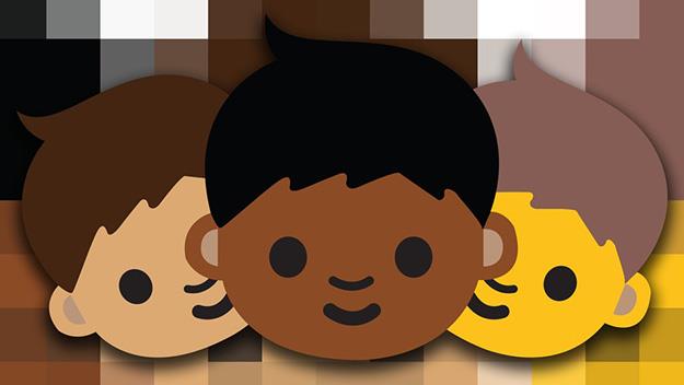  Possible examples of the newer and more ethnically diverse emojis. 