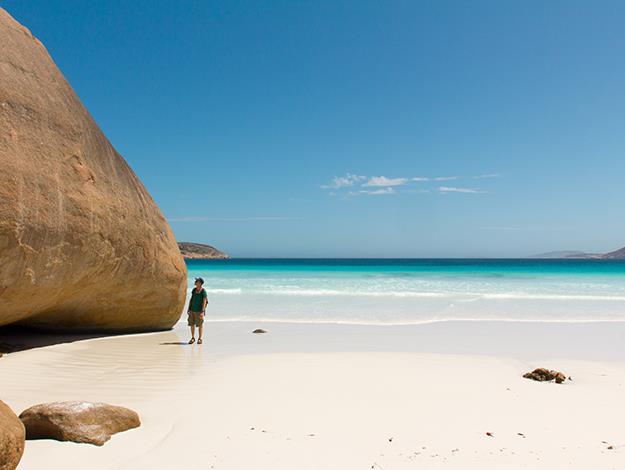 A 40 minute drive from Esperance, Lucky Bay in Cape Le Grand National Park, West Australia, has the most perfect beach-side camping in the country. [Lucky Bay campsite](http://parks.dpaw.wa.gov.au/site/lucky-bay) costs just $10 for adults and $2.20 for children per night.
