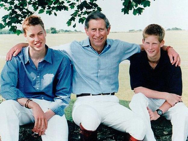 Growing boys: Prince Charles with Prince William and Prince Harry in 1999.