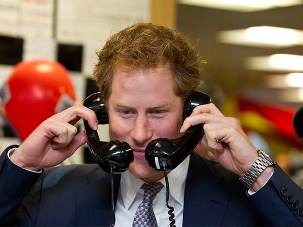 When Prince Harry answered two phones at once during a charity trader day.