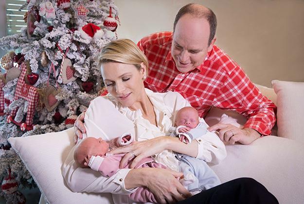 Princess Charlene, Prince Albert and their twins, Gabriella and Jacques.