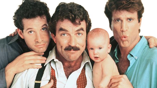 Cute baby comedy Three Men and a Baby (1987) is a remake of…