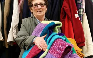 Meet Kerry, the woman who knits to keep asylum seekers warm