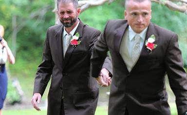 Father's heartwarming gesture to bride's step-father goes viral