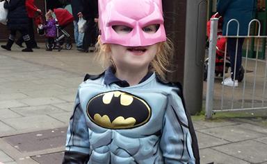 See how this dad helped his daughter wear her superhero costume with pride