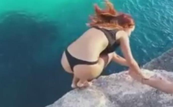 His girlfriend slipped off a cliff and this is what he did