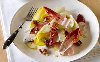 Witlof, pear and pecan salad with blue cheese dressing