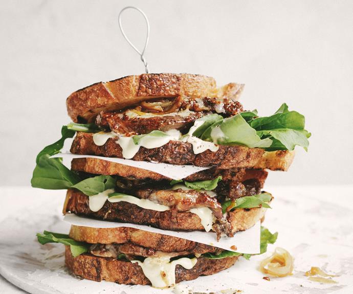 **[Our best steak sandwich recipe](https://www.womensweeklyfood.com.au/recipes/steak-sandwich-recipe-8775|target="_blank")**

With toffee onions and malted mustard sandwiched between toothy sourdough with cheddar, succulent sirloin and creamy aioli  - you'll fall head over heels for this perfect steak sandwich.
