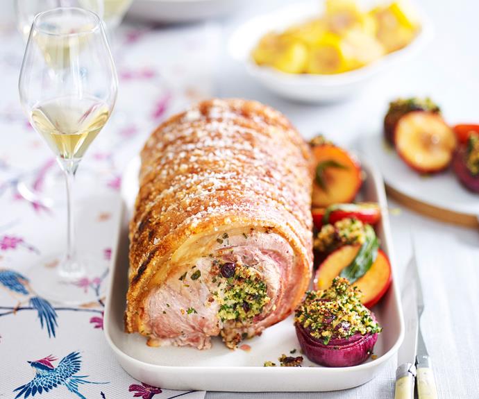 **[Crispy crackling pork with sweet onions and plums](https://www.womensweeklyfood.com.au/recipes/crispy-crackling-pork-recipe-31085|target="_blank")**

A 3kg piece of pork will yield lots of leftovers for toasties, sandwiches and salads.