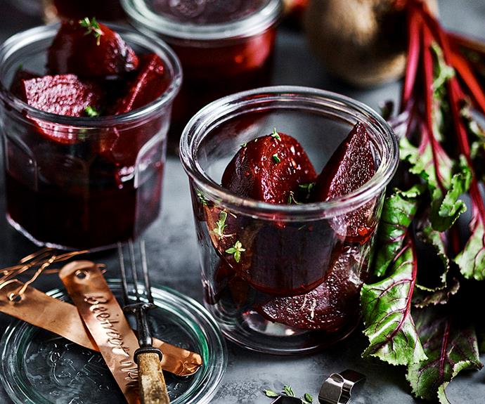 **[Pickled baby beetroot](https://www.womensweeklyfood.com.au/recipes/pickled-beetroot-15126|target="_blank")**

Make your own pickled beetroot at home and enjoy this sweet and sour condiment on meat platters, in chunky sandwiches, or stirred through salads whenever you like! Making pickles is a journey. Next stop - [pickled chillis!](https://www.womensweeklyfood.com.au/recipes/pickled-chillies-6550|target="_blank").
