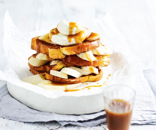 **[French toast with caramel and banana](https://www.womensweeklyfood.com.au/recipes/caramel-and-banana-french-toast-31310|target="_blank")**

It doesn't get much more decadent than this. Brioche French toast layered with sliced banana, rich caramel sauce and topped with cream. Go on, spoil yourself.