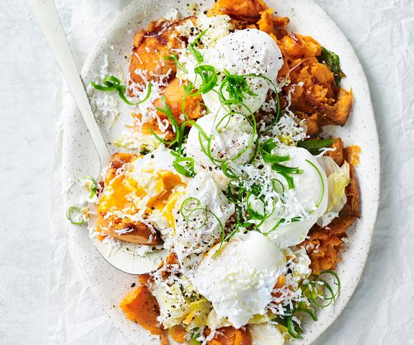 **[Sweet potato bubble and squeak](https://www.womensweeklyfood.com.au/recipes/sweet-potato-bubble-and-squeak-31311|target="_blank")**

This old favourite has been revamped using sweet potato as the star. Served with poached eggs and fetta, it's a must-have for your next brunch menu