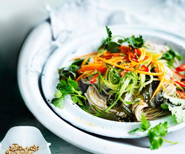 This fresh [vegetarian noodle salad](https://www.womensweeklyfood.com.au/recipes/vegetable-and-ginger-soba-noodle-salad-31480|target="_blank") is perfect for lunch or dinner on a hot summer day.