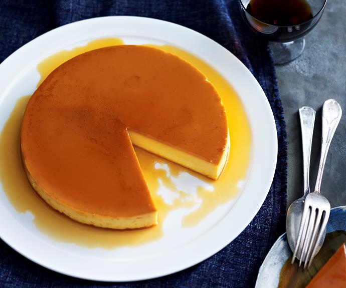 This family-sized [creme caramel](https://www.womensweeklyfood.com.au/recipes/creme-caramel-14662|target="_blank") recipe is served in a large pan rather than individual pots so you can scoop out as much as you need. This classic French recipe is completely unbeatable for dessert.