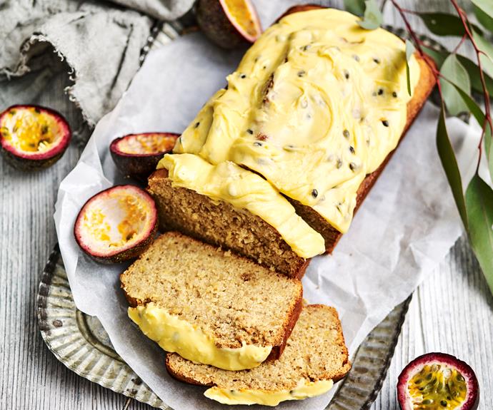 **[Banana bread with passionfruit icing](https://www.womensweeklyfood.com.au/recipes/banana-bread-with-passionfruit-icing-31842|target="_blank")**

What could be better than a big slice of banana bread? One covered in passionfruit icing, of course!