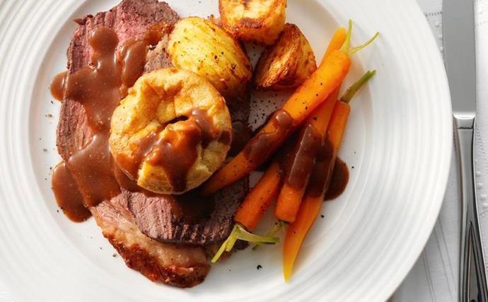 Roast beef with yorkshire puddings