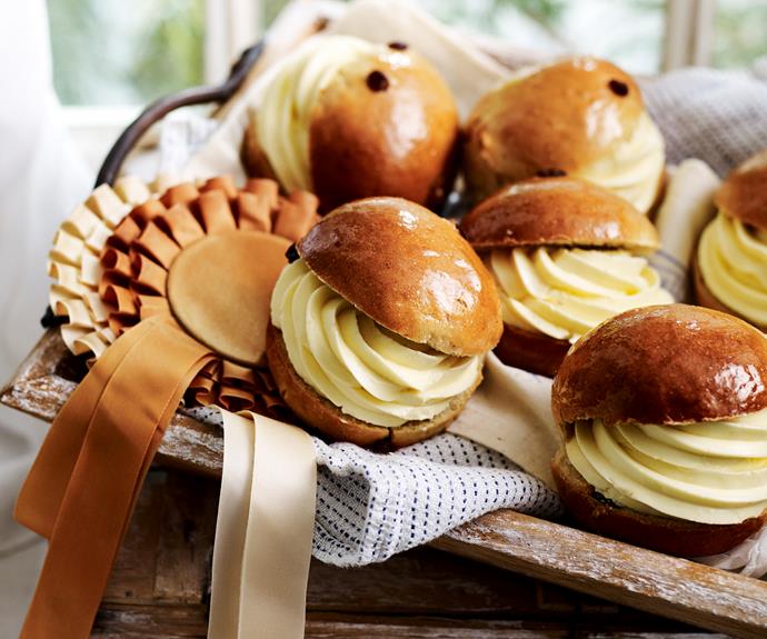 **[Cream buns](https://www.womensweeklyfood.com.au/recipes/cream-buns-1-15448|target="_blank")**

Get ready for a wave of nostalgia. We've gone old-school with this cream bun recipe that comes studded with sultanas.