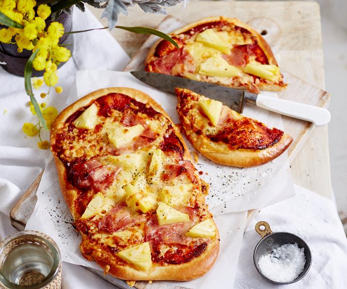 **[Ham and pineapple pizza](https://www.womensweeklyfood.com.au/recipes/ham-and-pineapple-pizza-6688|target="_blank")**

It's possibly the most controversial topping, but we just can't get enough of pineapple on pizza.