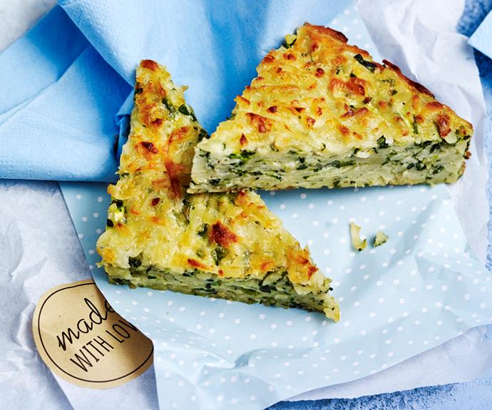**[Zucchini and haloumi slice](https://www.womensweeklyfood.com.au/recipes/zucchini-and-haloumi-slice-31981|target="_blank")**

It's the classic slice you know and love with a tasty vegetarian twist.