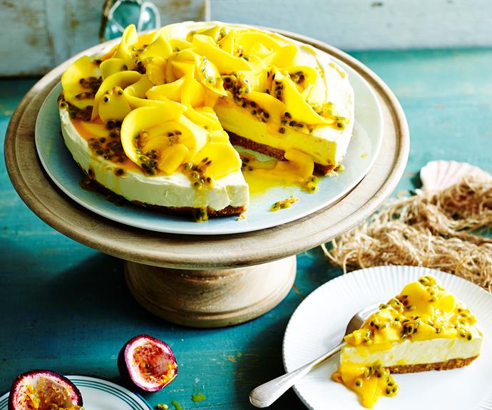 Satisfy your sweet tooth with this [passionfruit and mango cheesecake](https://www.womensweeklyfood.com.au/recipes/passionfruit-and-mango-cheesecake-29009|target="_blank") - sweet, creamy & fruity! This is the perfect dessert for any night of the week!