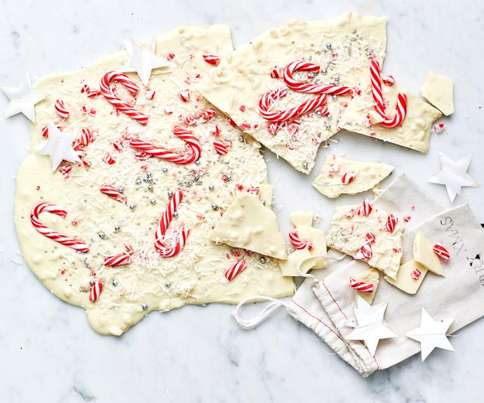 **[White choc-mint candy cane bark](https://www.womensweeklyfood.com.au/recipes/white-choc-mint-candy-cane-bark-29603|target="_blank")**

This festive treat pairs minty candy canes and creamy white chocolate with crispy rice bubbles to create the ultimate Christmas gift for loved ones.