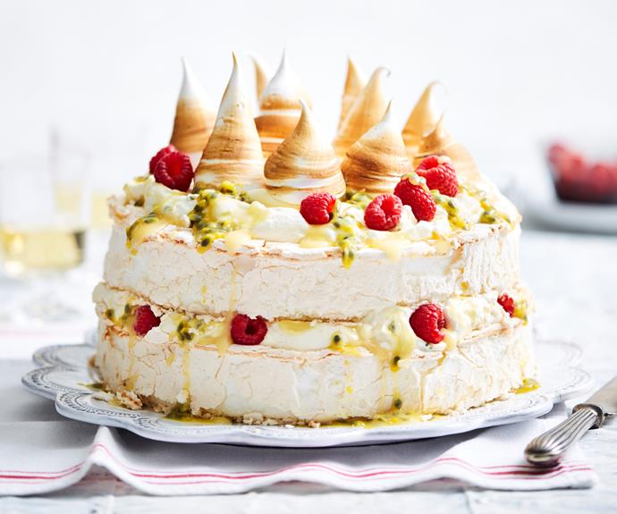 **[Lemon and passionfruit pavlova stack](https://www.womensweeklyfood.com.au/recipes/lemon-and-passionfruit-pavlova-stack-32128|target="_blank")**

Thanks to store-bought pavlovas and an easy lemon cream, this spectacular dessert is super-simple to create. Impress with ease this Christmas.