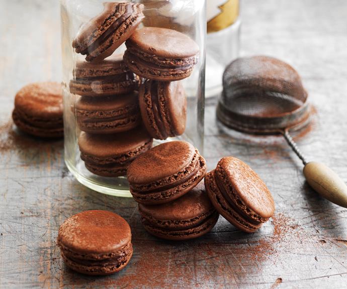 **[Chocolate almond macarons](https://www.womensweeklyfood.com.au/recipes/chocolate-almond-macarons-8542|target="_blank")**

A light and tasty chocolate treat the whole family will love. These delightful French biscuits are gluten-free made with almond meal and egg whites.