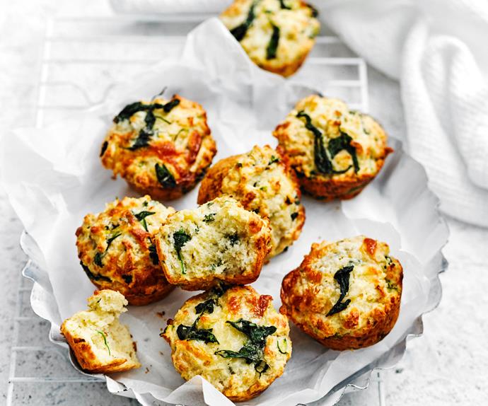 SPINACH AND THREE CHEESE MUFFINS