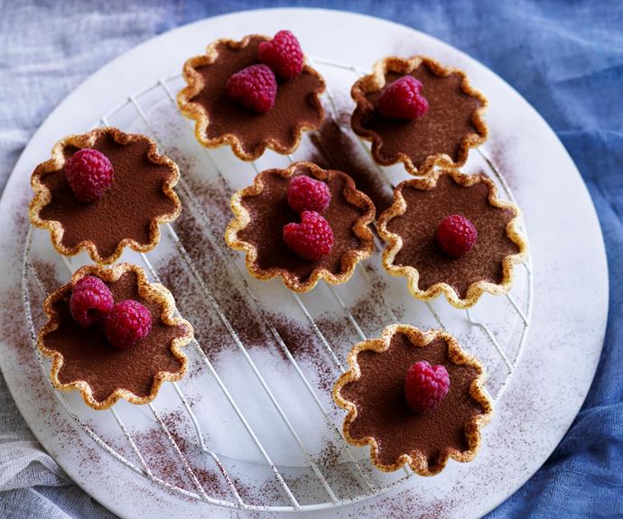 **[Drunken mocha mousse tartlets](https://www.womensweeklyfood.com.au/recipes/drunken-mocha-mousse-tartlets-8741|target="_blank")**

It's a delight to the senses when you bite into these tasty mocha mousse tartlets. Crispy pastry casings with a light and airy filling. Yum!
