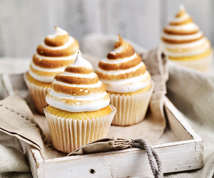 **[Lemon meringue cupcakes](https://www.womensweeklyfood.com.au/recipes/lemon-meringue-cupcakes-26572|target="_blank")**

Combining two of our dessert favourites for the ideal afternoon treat.