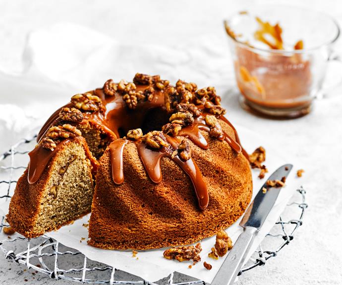 **[Coffee and walnut cake](https://www.womensweeklyfood.com.au/recipes/coffee-and-walnut-cake-6891|target="_blank")**

Finished with a drizzle of toffee, this coffee and walnut cake is the ideal treat, offering complex flavours and a great, dense texture.