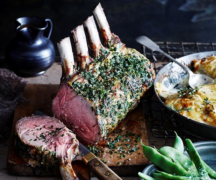 **[Roast veal rack with celeriac and potato gratin](https://www.womensweeklyfood.com.au/recipes/roast-veal-rack-with-celeriac-and-potato-gratin-5233|target="_blank")**

This tender roast rack of veal is coated in a mustard and herb crust then perfectly complemented with a celeriac and potato gratin.