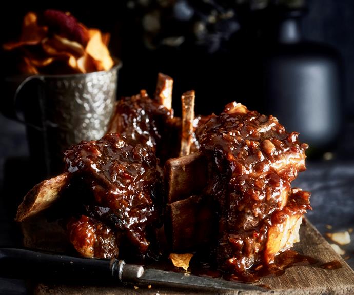**[Bourbon-glazed beef ribs](https://www.womensweeklyfood.com.au/recipes/bourbon-glazed-beef-ribs-8132|target="_blank")**

Finger bowls at the ready!