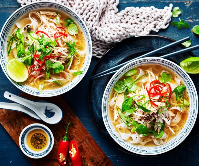 **[Chicken pho (Pho Ga)](https://www.womensweeklyfood.com.au/recipes/chicken-pho-3428|target="_blank")**

Made with an aromatic broth enriched with chicken, root vegetables and spices and cooked in your slow cooker to develop the flavours.