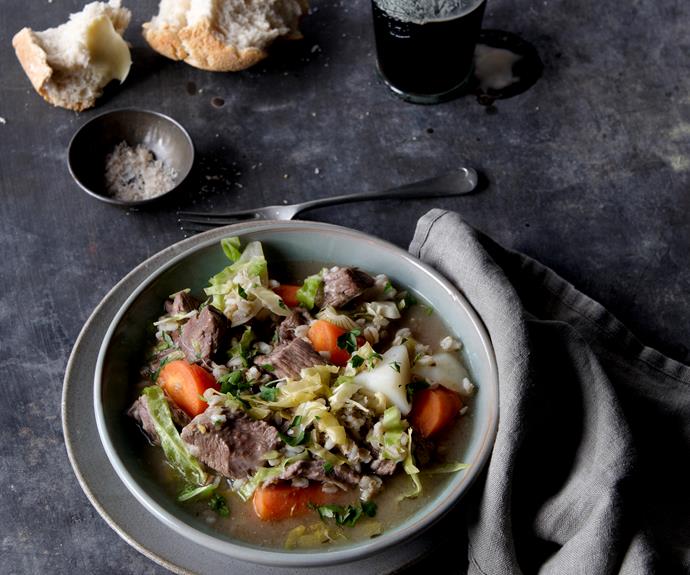 **[Irish lamb and barley stew](https://www.womensweeklyfood.com.au/recipes/irish-lamb-and-barley-stew-9946|target="_blank")**

Our Irish lamb and barley stew is made with lamb and vegetables and a pale vegetable broth type consistency. We've added barley for a hearty meal.