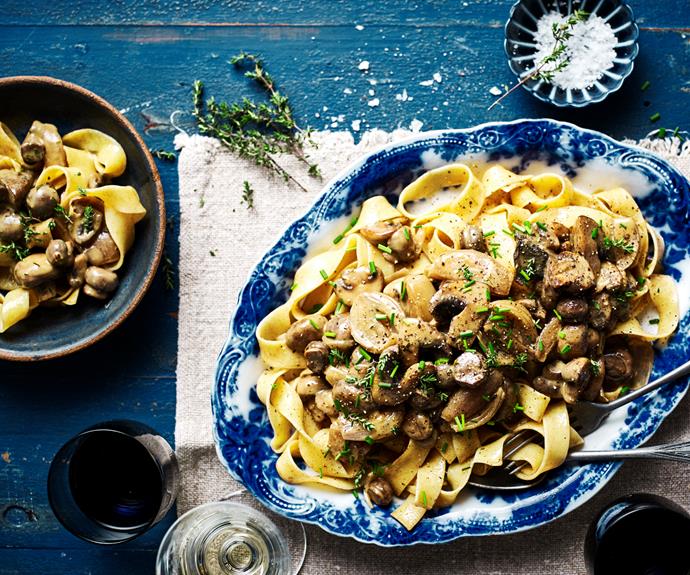 **[Mushroom stroganoff](https://www.womensweeklyfood.com.au/recipes/mushroom-stroganoff-32516|target="_blank")**

Vegetarian comfort food at its best! Made in the slow cooker this hearty mushroom stroganoff is delicious served with buttery pasta.