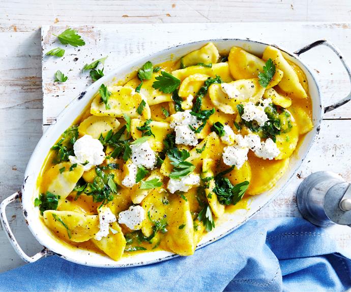 **[Ricotta and spinach agnolotti](https://www.womensweeklyfood.com.au/recipes/ricotta-and-spinach-agnolotti-3664|target="_blank")**