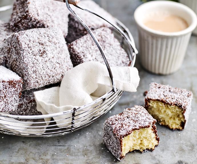**[Classic lamingtons](https://www.womensweeklyfood.com.au/recipes/classic-lamingtons-17017|target="_blank")**

Nothing beats fluffy sponge dipped in chocolate and rolled in coconut - fact.