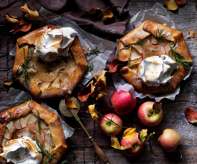 **[Apple galettes with burnished tarragon meringue](https://www.womensweeklyfood.com.au/recipes/apple-galettes-32602|target="_blank")**

Take dessert up a notch with these delicate pastries filled with apple puree and topped with a burnished tarragon meringue.