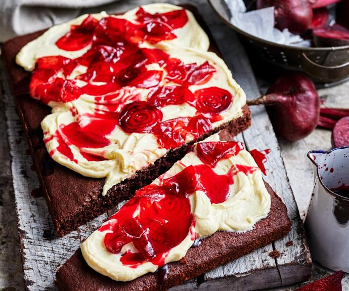 **[Choc-beetroot red devil sheet cake](https://www.womensweeklyfood.com.au/recipes/choc-beetroot-red-devil-sheet-cake-32618|target="_blank")**

Beetroot adds a rich earthy flavour and makes it beautifully moist at the same time. Finished with a lovely cream cheese frosting and candied beets.