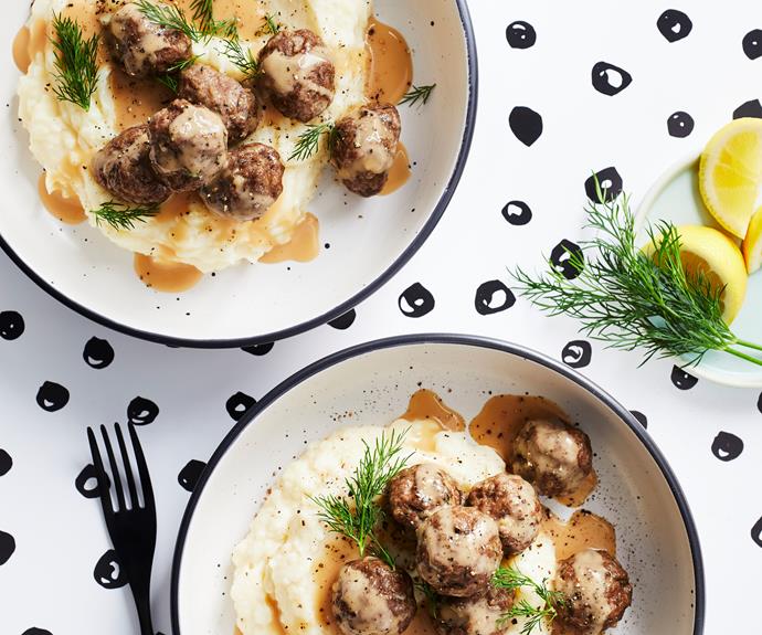 **[Swedish meatballs with gravy & mash](https://www.womensweeklyfood.com.au/recipes/swedish-meatballs-with-gravy-and-horseradish-mash-32674|target="_blank")**

Move over IKEA these meatballs are the only swedish meatball recipe you need and they're super easy to make in your Thermomix.