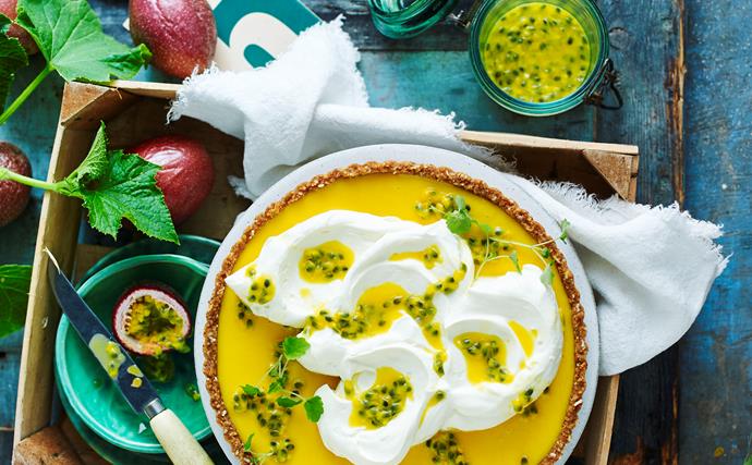 Passionfruit and ginger curd tart