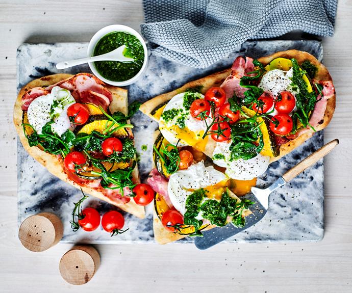 **[Bacon, egg and pumpkin feast bruschetta](https://www.womensweeklyfood.com.au/recipes/bacon-egg-and-pumpkin-feast-bruschetta-13144|target="_blank")**

There is nothing more satisfying than a hearty meal to start the day. This breakfast bruschetta with bacon, eggs and pumpkin sets a high benchmark.