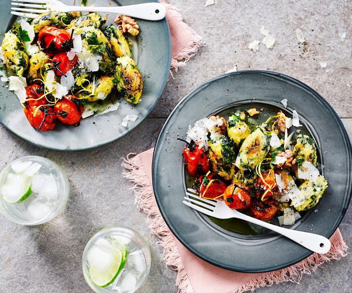 **[Spinach and ricotta fried gnocchi](https://www.womensweeklyfood.com.au/recipes/spinach-ricotta-fried-gnocchi-32943|target="_blank")** 

Delicate ricotta and spinach dumplings fried and served with roasted tomatoes. This dish will delight you with its simplicity.