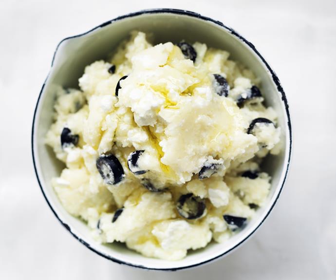 **[Fetta and black olive mash](http://www.womensweeklyfood.com.au/recipes/fetta-and-black-olive-mash-10321|target="_blank")**