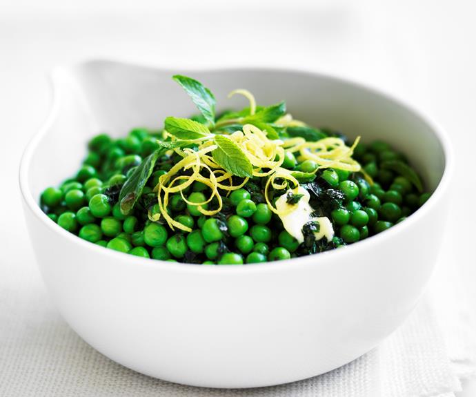 **[Peas and mint butter](http://www.womensweeklyfood.com.au/recipes/peas-and-mint-butter-10487|target="_blank")**

Here is a simple and tasty way to revitalise the humble pea and make it a worthy addition to any meat dish, rather than an also-ran. Eating your greens never tasted so good.